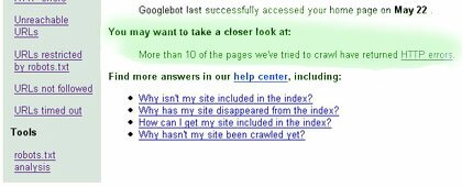 Google Sitempa 404 Summary Google Sitempa 404 Summary